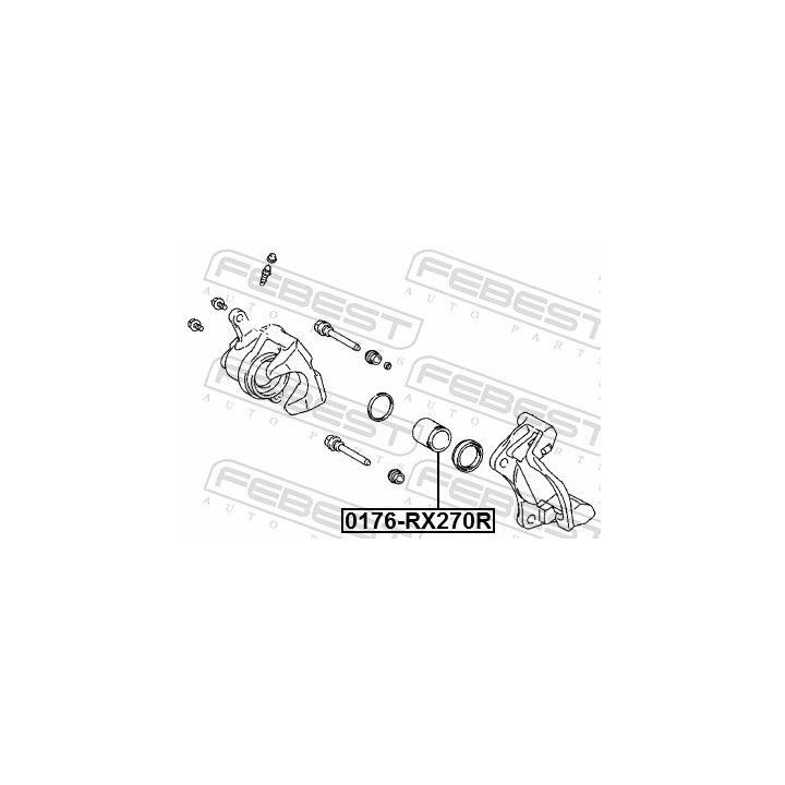 Stūmoklis, stabdžių apkaba FEBEST 0176-RX270R