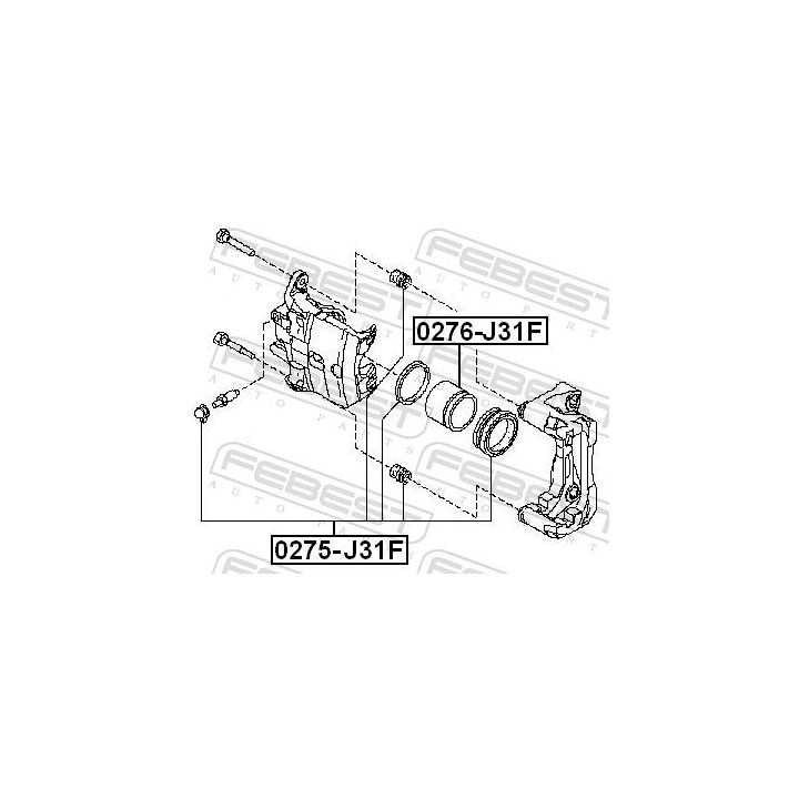 Stūmoklis, stabdžių apkaba FEBEST 0276-J31F