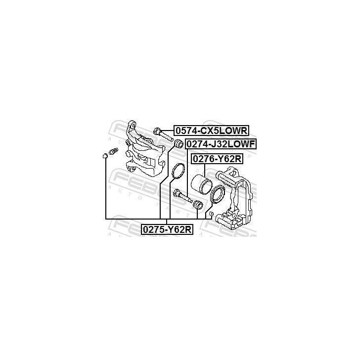 Stūmoklis, stabdžių apkaba FEBEST 0276-Y62R