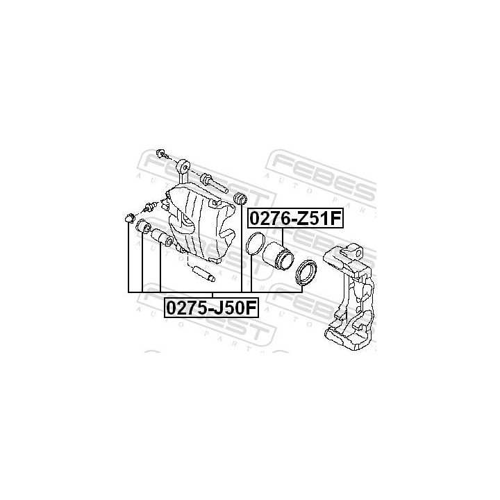 Stūmoklis, stabdžių apkaba FEBEST 0276-Z51F