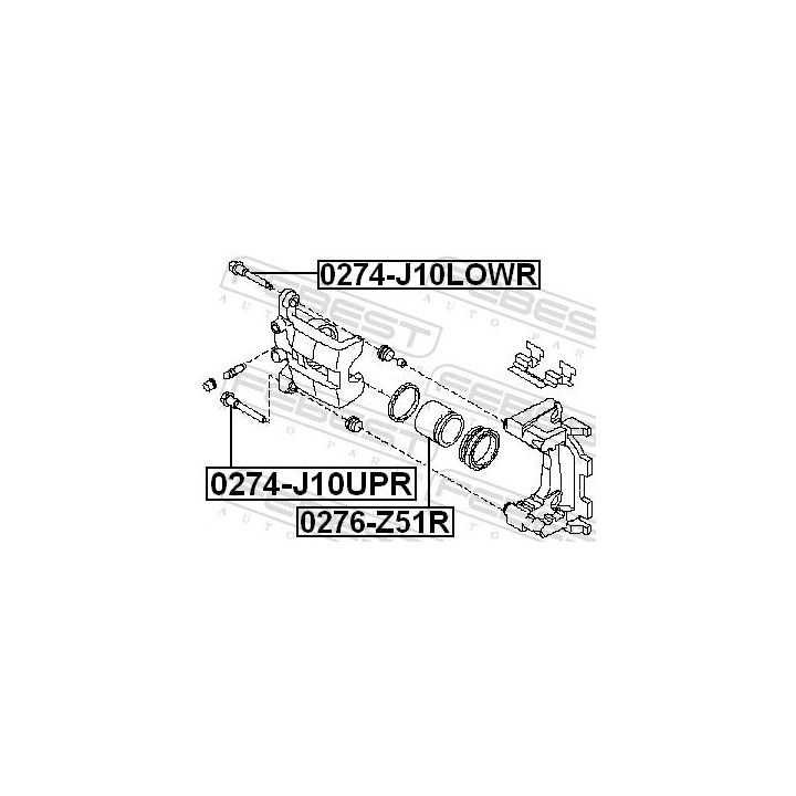 Stūmoklis, stabdžių apkaba FEBEST 0276-Z51R
