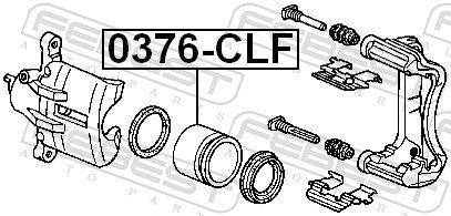 Stūmoklis, stabdžių apkaba FEBEST 0376-CLF