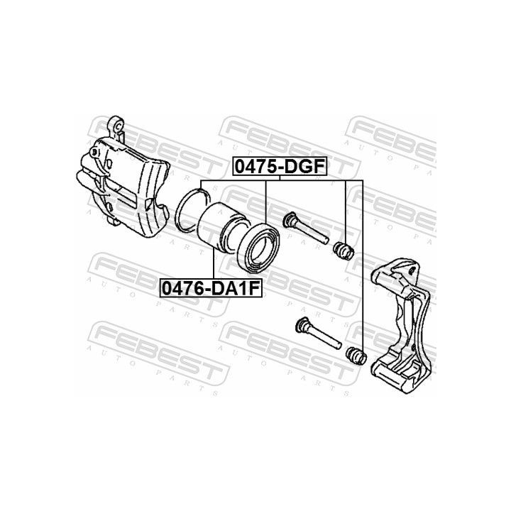 Stūmoklis, stabdžių apkaba FEBEST 0476-DA1F
