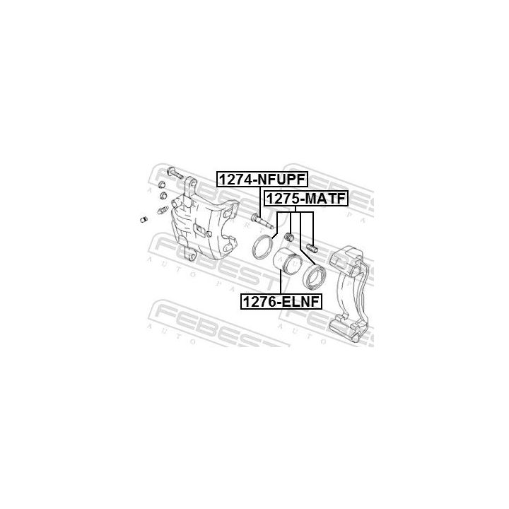 Stūmoklis, stabdžių apkaba FEBEST 1276-ELNF