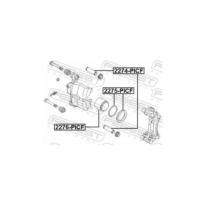 Stūmoklis, stabdžių apkaba FEBEST 2276-PICF