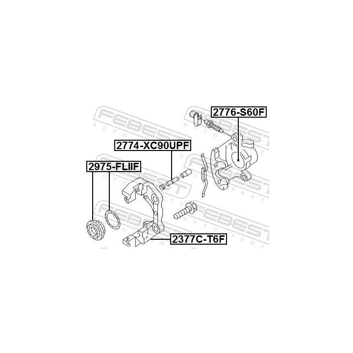 Stūmoklis, stabdžių apkaba FEBEST 2776-S60F