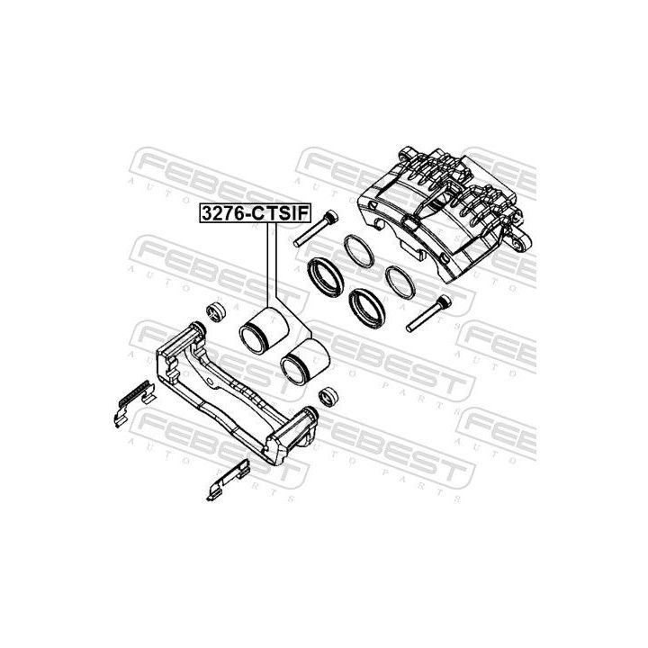 Stūmoklis, stabdžių apkaba FEBEST 3276-CTSIF