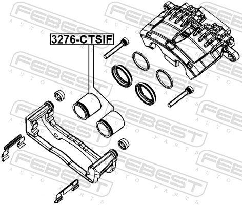 Stūmoklis, stabdžių apkaba FEBEST 3276-CTSIF