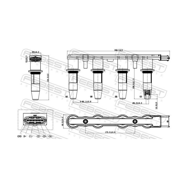 Ritė, uždegimas FEBEST 18640-001