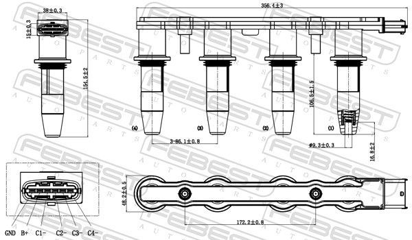Ritė, uždegimas FEBEST 18640-001
