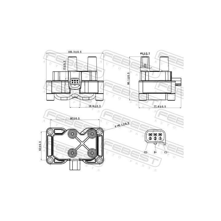 Ritė, uždegimas FEBEST 21640-002