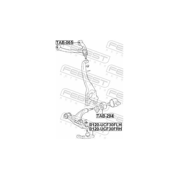 Šarnyras / girgždukas FEBEST 0120-UCF30FLH