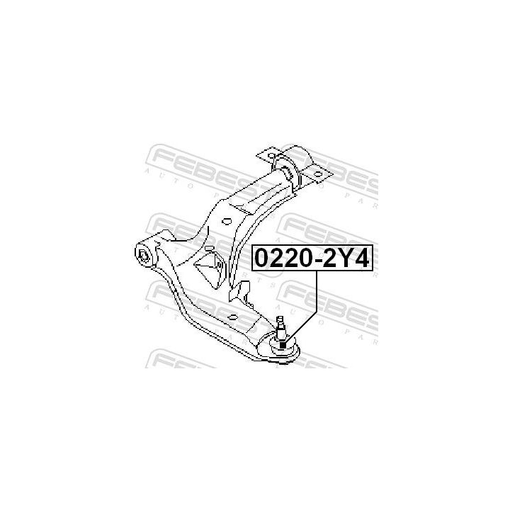 Šarnyras / girgždukas FEBEST 0220-2Y4