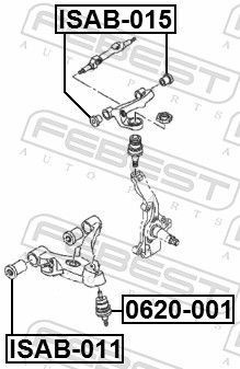 Šarnyras / girgždukas FEBEST 0620-001