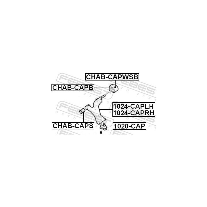 Šarnyras / girgždukas FEBEST 1020-CAP