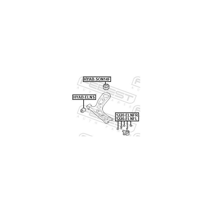 Šarnyras / girgždukas FEBEST 1220-ELNFR