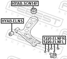 Šarnyras / girgždukas FEBEST 1220-ELNFR