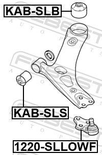 Šarnyras / girgždukas FEBEST 1220-SLLOWF