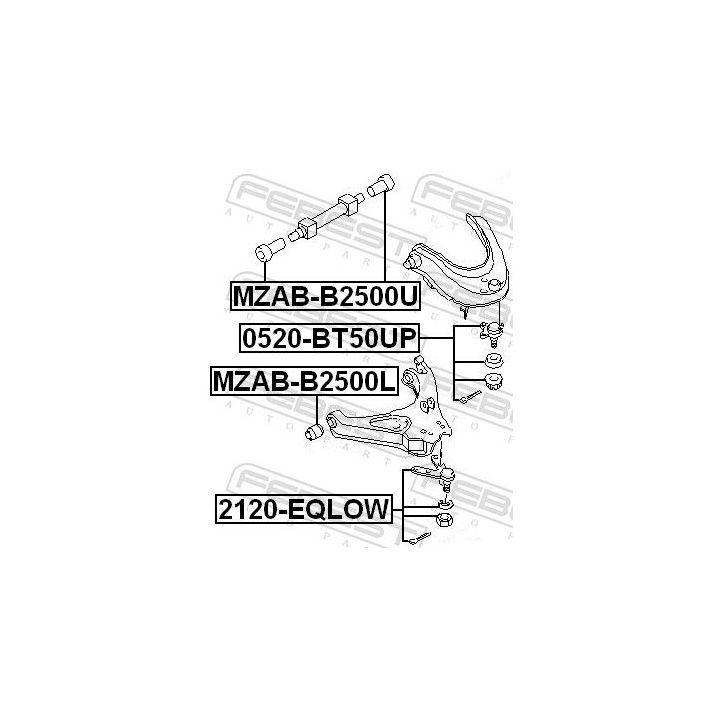 Šarnyras / girgždukas FEBEST 2120-EQLOW