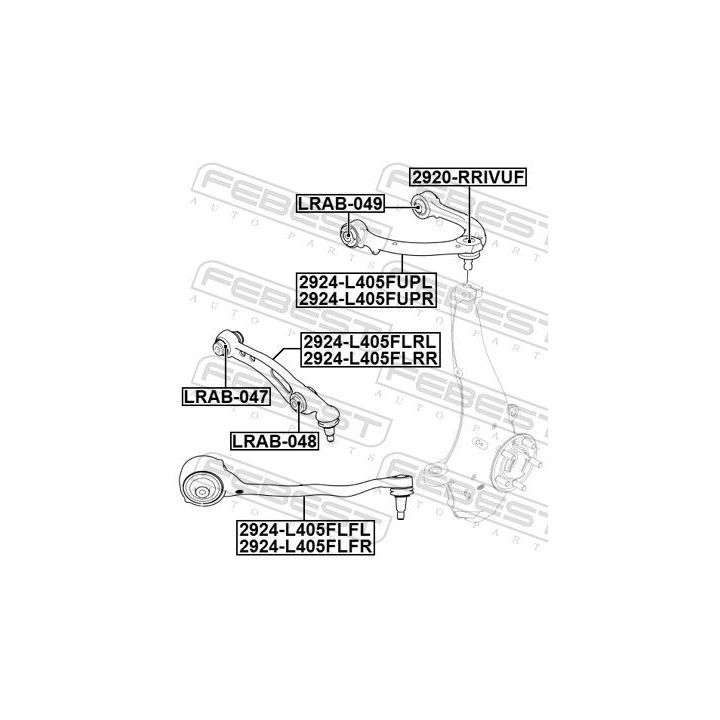 Šarnyras / girgždukas FEBEST 2920-RRIVUF
