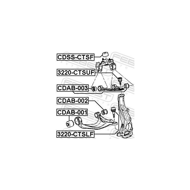 Šarnyras / girgždukas FEBEST 3220-CTSUF