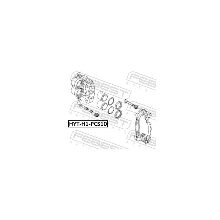Priedų komplektas, stabdžių apkaba FEBEST HYT-H1-PCS10