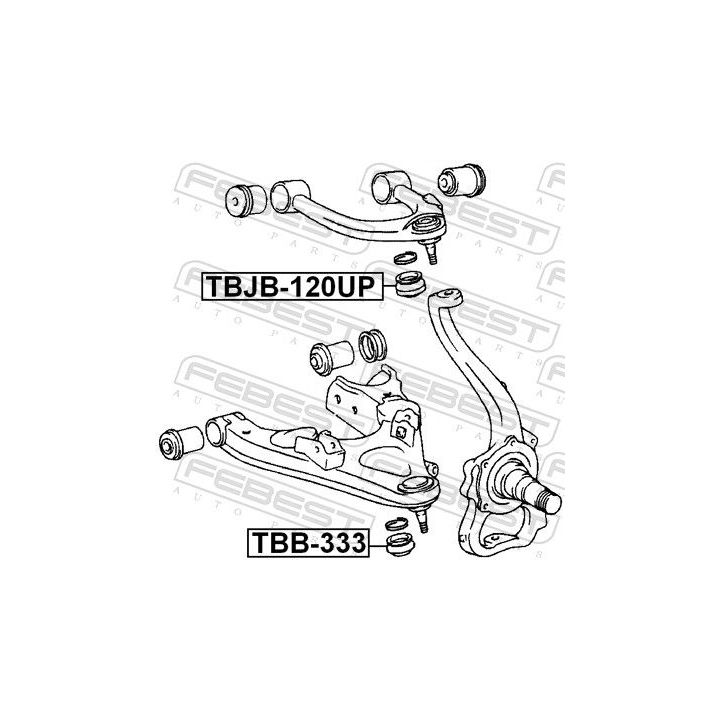 Remonto komplektas, atrama/vairo trauklė FEBEST TBB-333