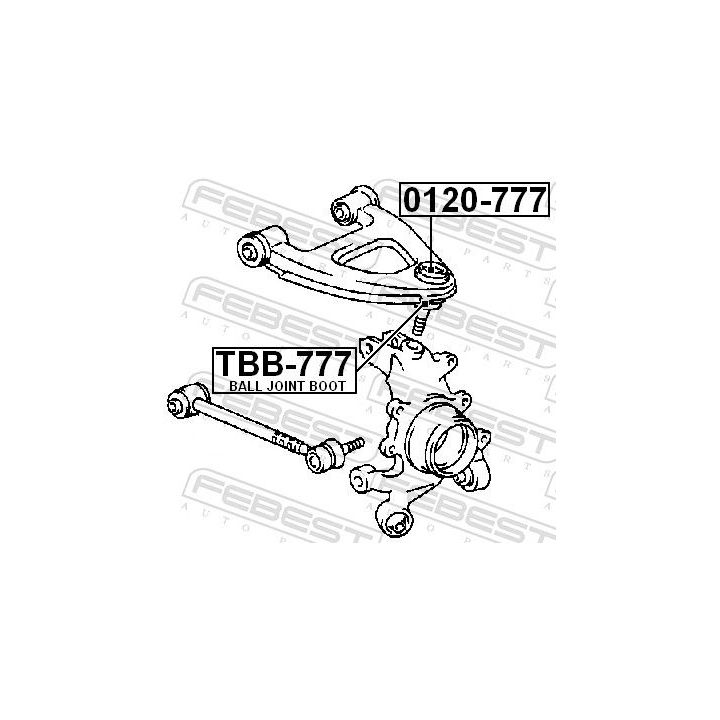 Remonto komplektas, atrama/vairo trauklė FEBEST TBB-777