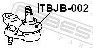 Remonto komplektas, atrama/vairo trauklė FEBEST TBJB-002