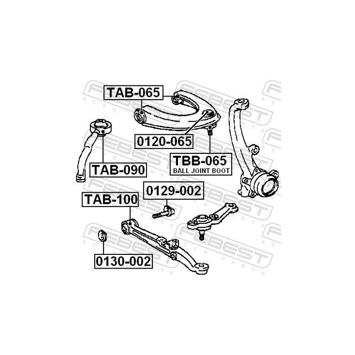 Išvirtimo reguliavimo varžtas FEBEST 0129-002