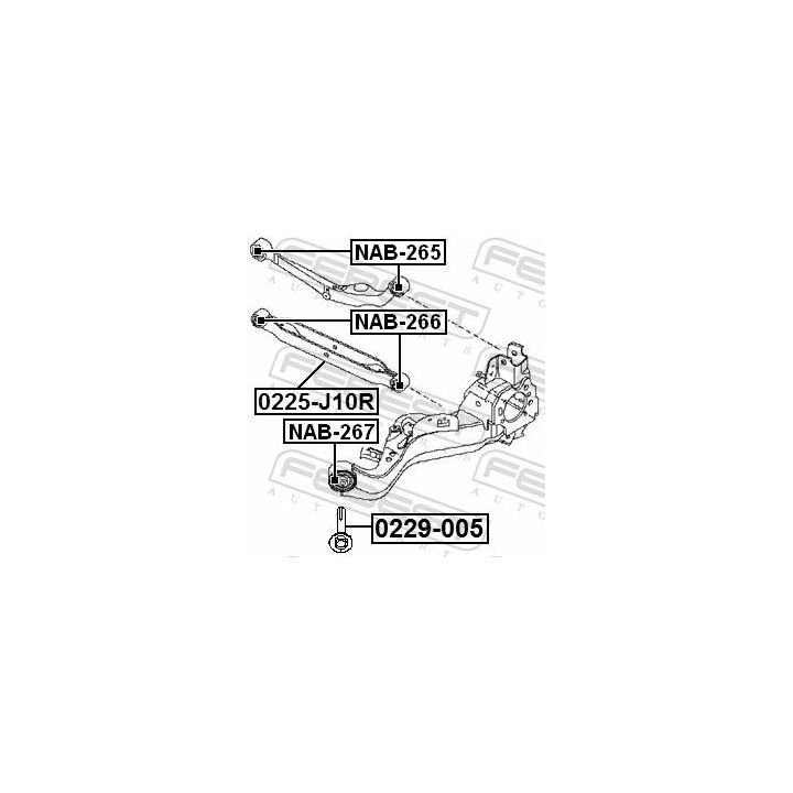 Išvirtimo reguliavimo varžtas FEBEST 0229-005