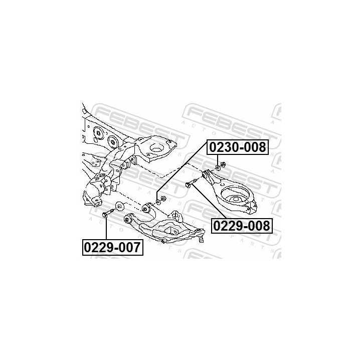 Išvirtimo reguliavimo varžtas FEBEST 0229-007