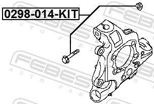 Korekcinių išvirtimo varžtų rinkinys FEBEST 0298-014-KIT