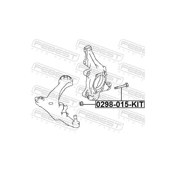 Korekcinių išvirtimo varžtų rinkinys FEBEST 0298-015-KIT