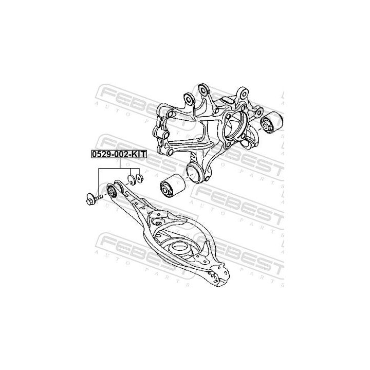 Korekcinių išvirtimo varžtų rinkinys FEBEST 0529-002-KIT