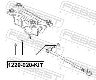 Korekcinių išvirtimo varžtų rinkinys FEBEST 1229-020-KIT