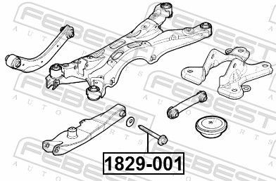 Išvirtimo reguliavimo varžtas FEBEST 1829-001
