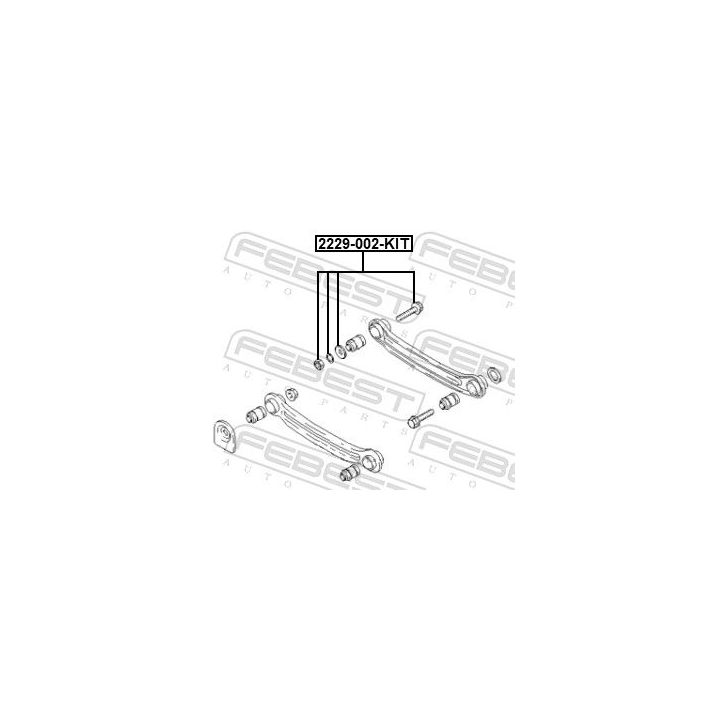 Korekcinių išvirtimo varžtų rinkinys FEBEST 2229-002-KIT