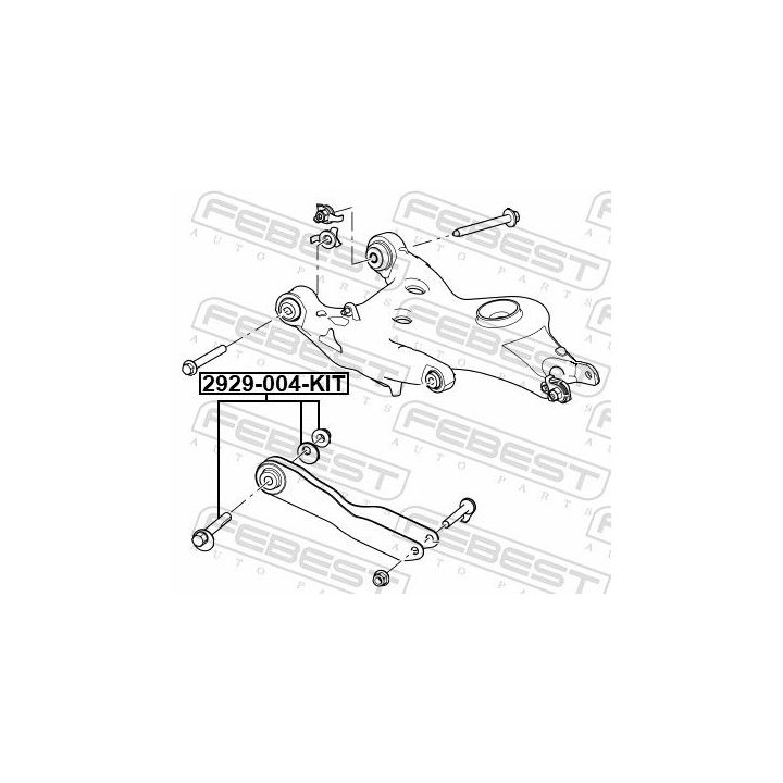 Išvirtimo reguliavimo varžtas FEBEST 2929-004-KIT