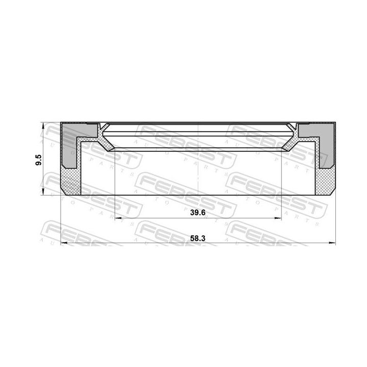 Sandariklis, kardaninis velenas FEBEST 95BAS-41581010X