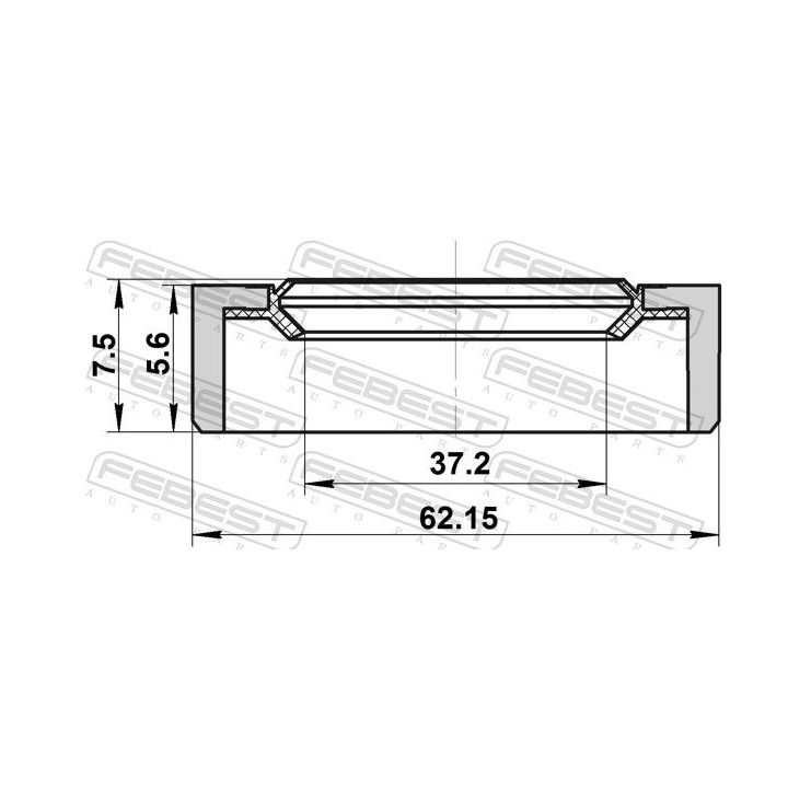 Sandariklis, kardaninis velenas FEBEST 95BDY-39620608X