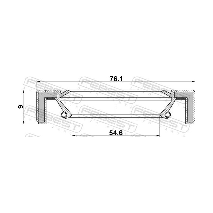 Sandariklis, kardaninis velenas FEBEST 95GAY-56760909C