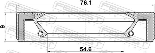 Sandariklis, kardaninis velenas FEBEST 95GAY-56760909C