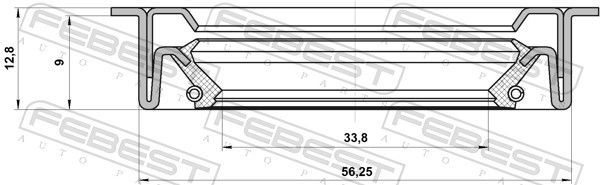 Sandariklis, kardaninis velenas FEBEST 95GDY-35560913C