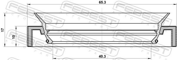 Sandariklis, kardaninis velenas FEBEST 95HAY-42651017L