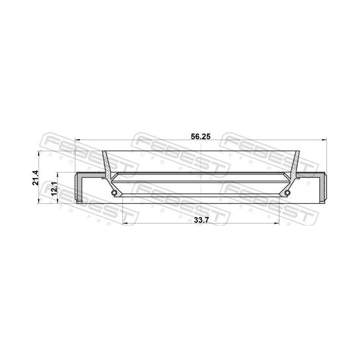 Sandariklis, kardaninis velenas FEBEST 95HBY-35561221L