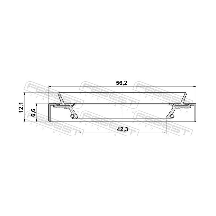 Sandariklis, kardaninis velenas FEBEST 95HDS-44560712X