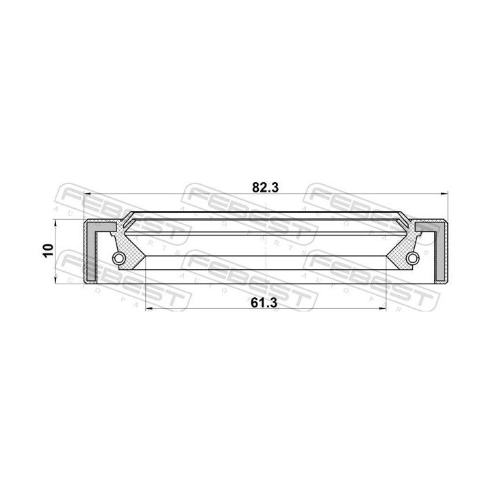 Sandariklis, kardaninis velenas FEBEST 95IAS-63821010R