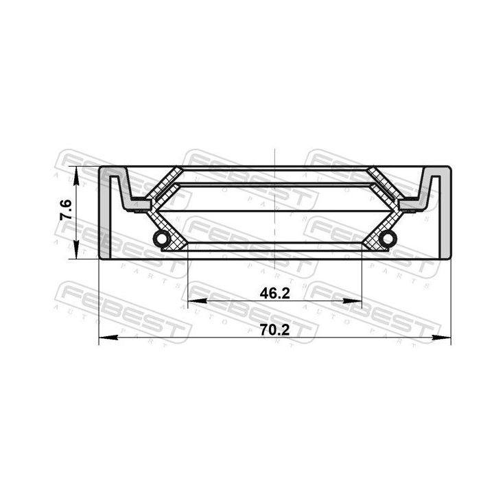 Sandariklis, kardaninis velenas FEBEST 95IDS-48700809C