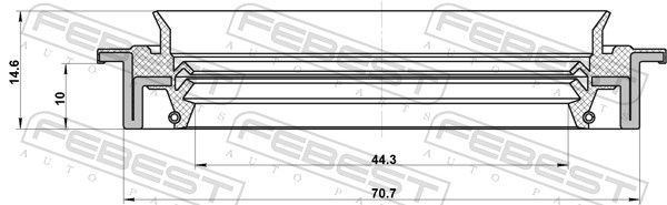 Sandariklis, kardaninis velenas FEBEST 95JDS-46701015C